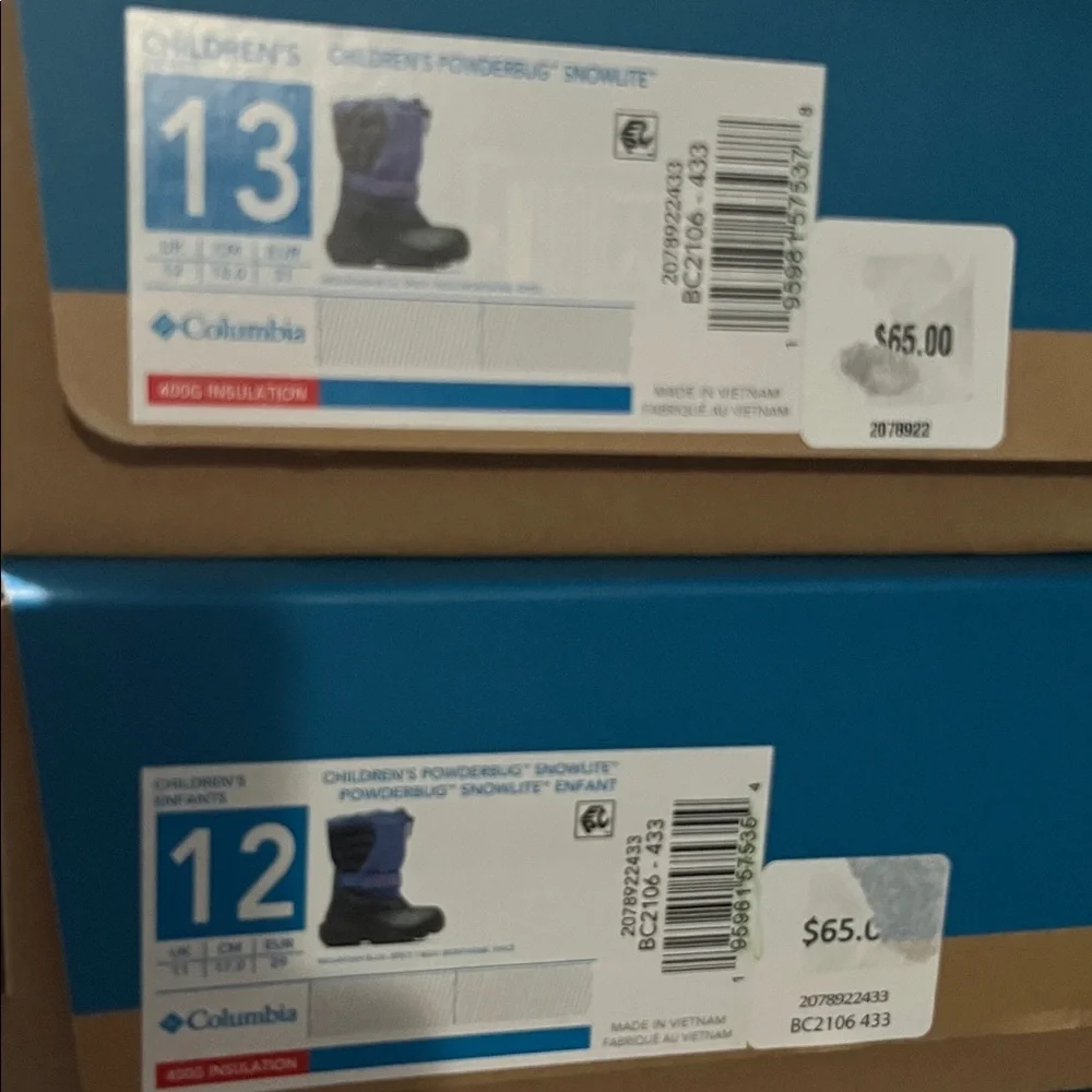 NWT Columbia Youth Powderbug Snowlite Kids' Boots